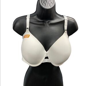 WARNER’S, Simply Perfect, Underwire Bra, 40D, White, Smoothes Underarm Bulge,
